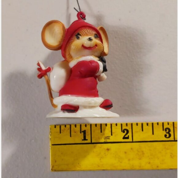 VTG France/French Plastic Miniature Christmas Mouse Aria Fabrique Gift Sack Bag - Picture 9 of 10